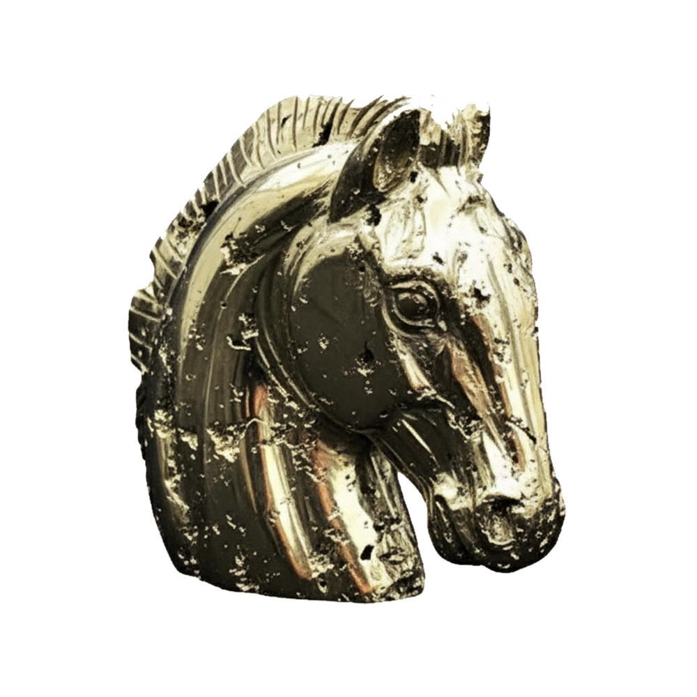 Peruvian Pyrite Horse Head Carving #1