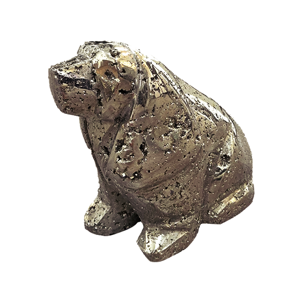 Peruvian Pyrite Dog Carving #2