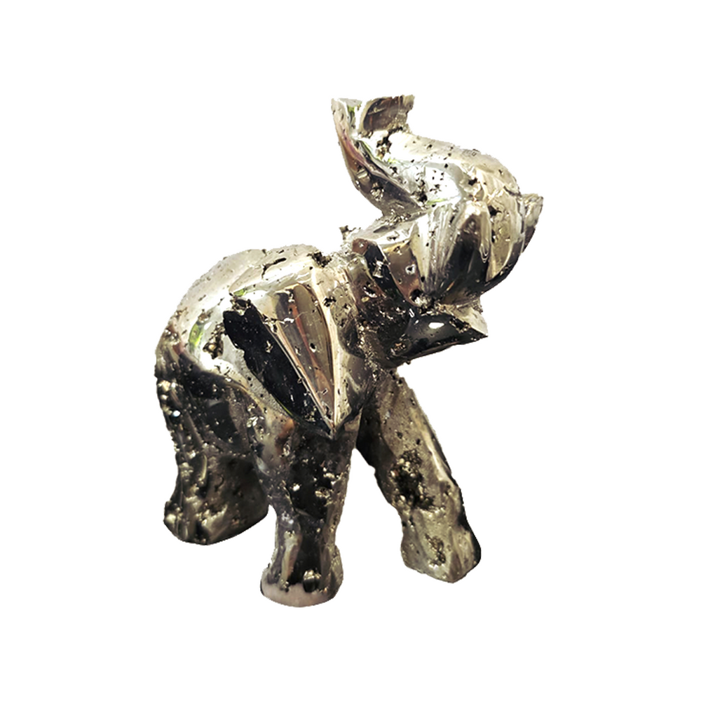 Peruvian Pyrite Elephant Carving #2