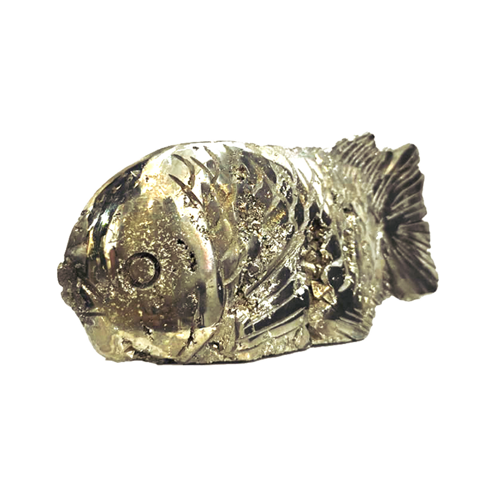 Peruvian Pyrite Fish Carving #2