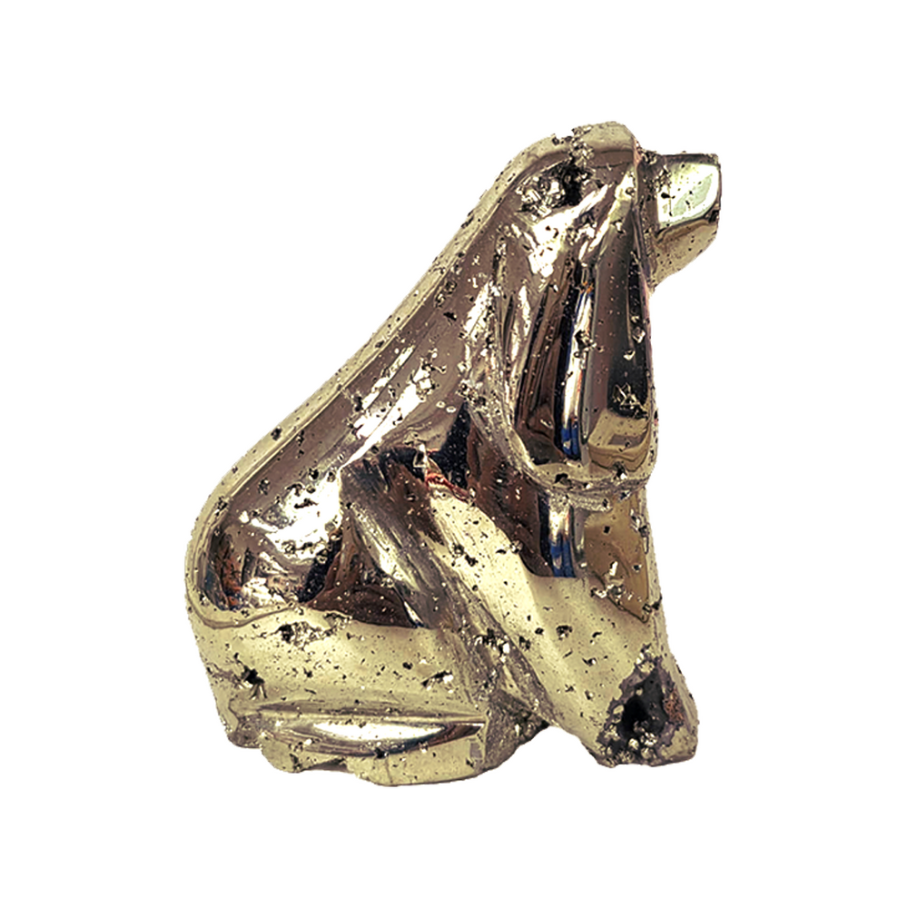 Peruvian Pyrite Dog Carving #1